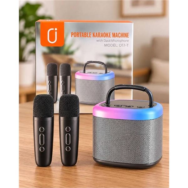 JYX D17-T Portable Karaoke Machine with Mics