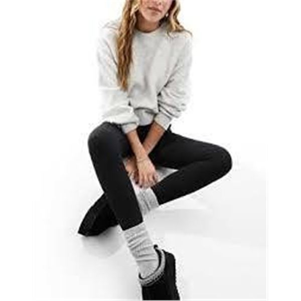 Tahari Black Cotton Leggings 2-Pack Size S/P