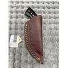 Image 6 : Damascus Curved Blade Knife With Black Handle And Sheath