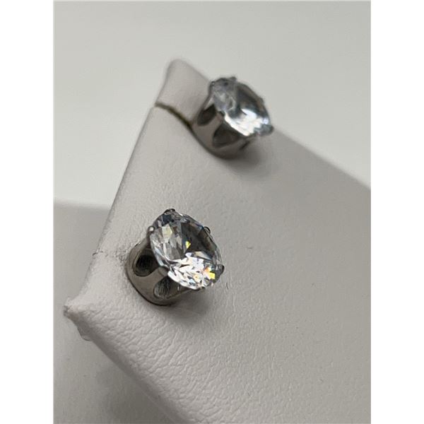 Ladies 2.0 Carat Brilliant Cut Solitaires Stud Earring set