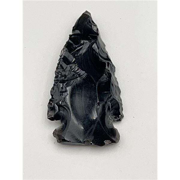 Hand Carved Obsidian Arrowhead