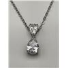Image 2 : Tear Drop Cut 1.2 Carat Solitaire Pendant & Chain Set