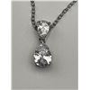 Image 3 : Tear Drop Cut 1.2 Carat Solitaire Pendant & Chain Set