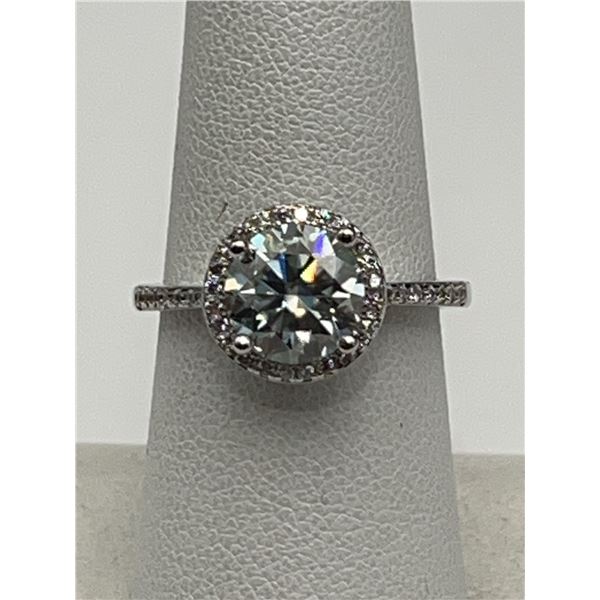 $2100 APPRAISED 2.00 CT GRA CERTIFIED ROUND BRILLIANT CUT MOISSANITE RING