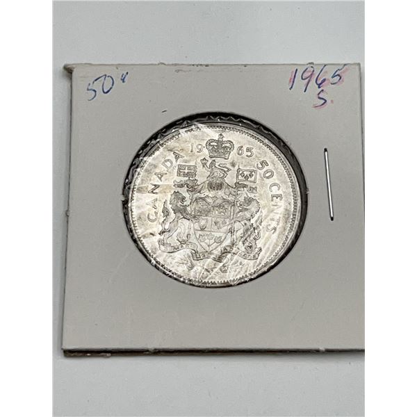 1965 Canada 50 Cent .999 Silver half dollar coin