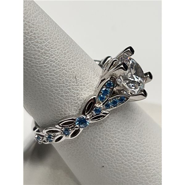 Jeulia 925 Silver Butterfly Ring, 7.5, 4.3ct NEW