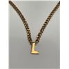 Image 2 : 14K GP Chain & L Pendant Set