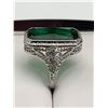 Image 2 : Emerald Cut 3.5 Carat Solitaire Ladies Filagree Dress Ring