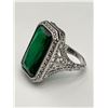 Image 4 : Emerald Cut 3.5 Carat Solitaire Ladies Filagree Dress Ring