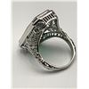 Image 5 : Emerald Cut 3.5 Carat Solitaire Ladies Filagree Dress Ring