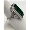 Image 7 : Emerald Cut 3.5 Carat Solitaire Ladies Filagree Dress Ring
