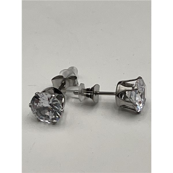 Ladies 1.8 Carat TW Solitaire Brilliant Cut Stud Earrings