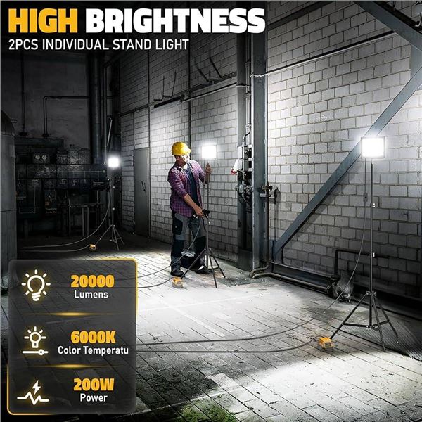 Livowalny 2pc Construction Lighting