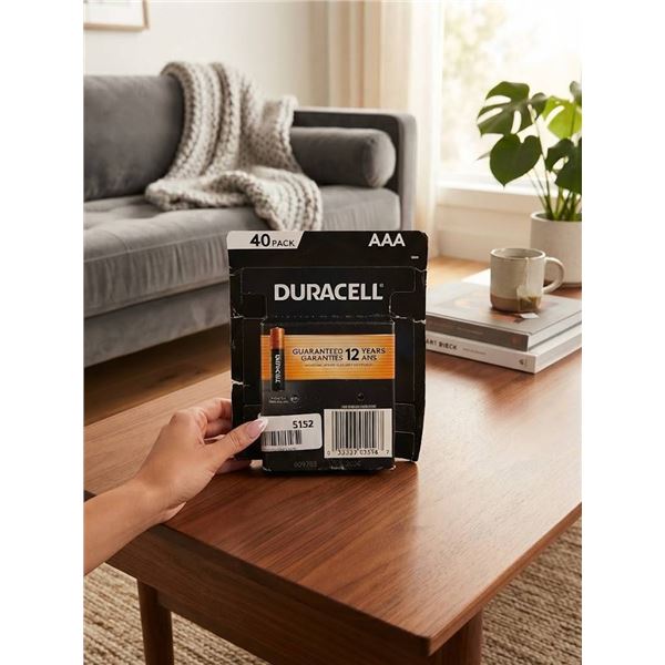 Duracell AAA 40-Pack Batteries 12 Year Guarantee