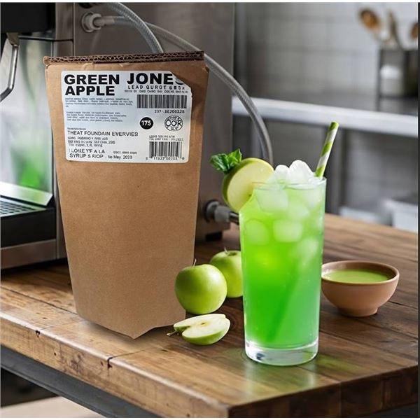Jones Green Apple Cane Sugar Soda 3 USG