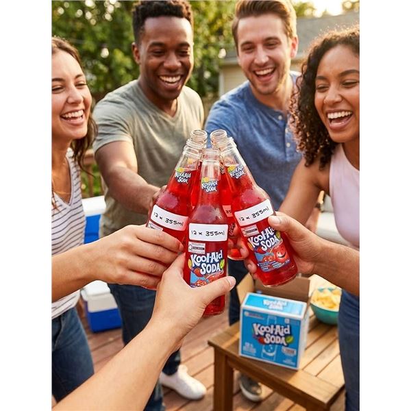 Kool-Aid Soda Tropical Punch 355ml, 12 Bottles