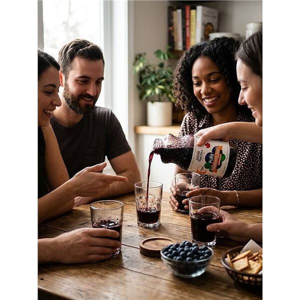 12 Bottles Triple Jim's Organic Blackberry Juice