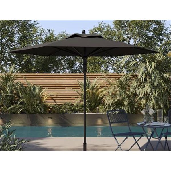 Black Outdoor Patio Umbrella, Packaged