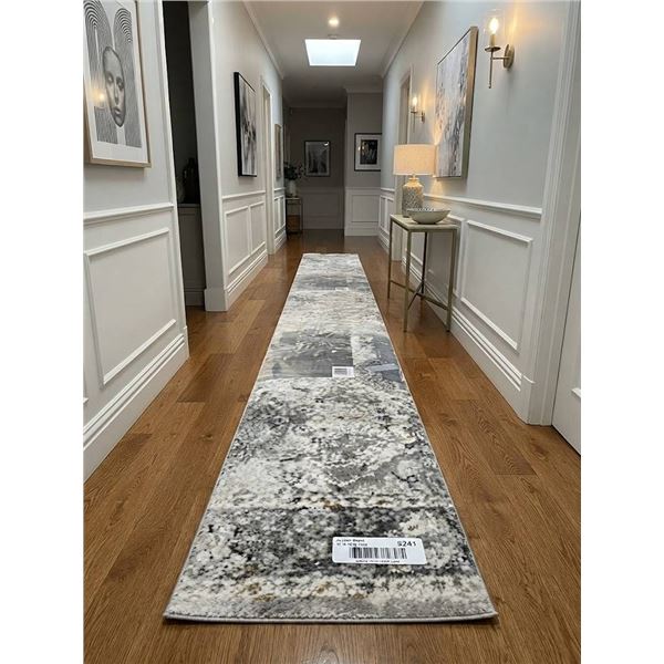 Eden Runner Rug 2ft 6in x 7ft Grey Pattern