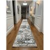 Image 1 : Eden Runner Rug 2ft 6in x 7ft Grey Pattern