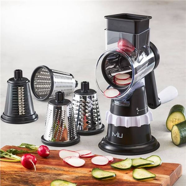 MIU Rotary Food Grater Set 5-Piece Black