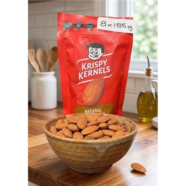 Krispy Kernels Natural Almonds 185g Bag