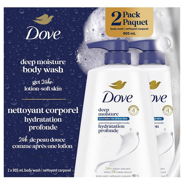 Dove Deep Moisture Body Wash 2 Pack 905 mL