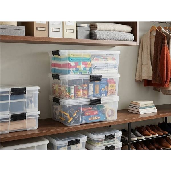 Greenmade 3 Plastic Storage Bins With Lids