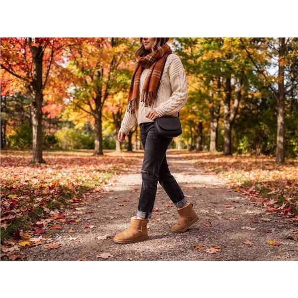 Kirkland Ladies Shearling Boots Tan Size 9