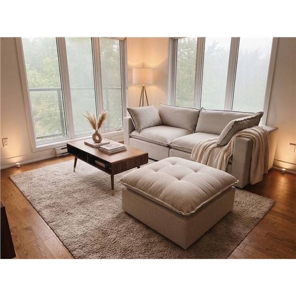 Primo Marliss 2-Piece Love Seat with Ottoman
