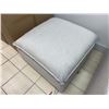 Image 2 : Light Grey Upholstered Ottoman Square Footstool