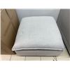 Image 4 : Light Grey Upholstered Ottoman Square Footstool