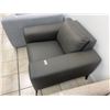 Image 5 : Modern Grey Leather Armchair With Metal Legs