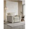 Image 1 : Off-White/Cream Real Natural Leather Armchair
