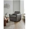 Image 1 : Grey Leather Armchair Real Natural Leather
