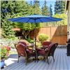 Image 1 : 10 Ft LED Market Umbrella Blue