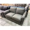 Image 3 : Grey Real Leather Loveseat