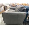 Image 8 : Grey Real Leather Loveseat