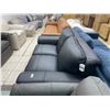 Image 5 : Black Real Natural Leather Loveseat Sofa