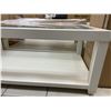 Image 5 : White Wood Coffee Table With Glass Top