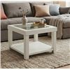 Image 1 : White Wood Side Table With Shelf