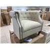 Image 3 : Jofran Grace Natural Club Chair Brass Nailhead