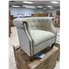Image 5 : Jofran Grace Natural Club Chair Brass Nailhead