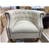 Image 6 : Jofran Grace Natural Club Chair Brass Nailhead