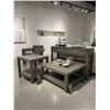 Image 2 : Jofran Platinum Wire Brushed Finish Table Assortment, 3pcs