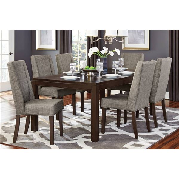 Mazin Furniture Side Chair Grey Fabric 5 TOTAL CHAIRS