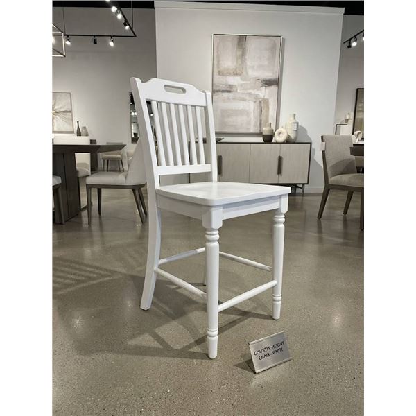 Jofran Slat Black Counter Stool LOT OF 4 STOOLS