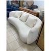 Image 2 : 42nd Street Furniture White Curved Sofa Polyester
