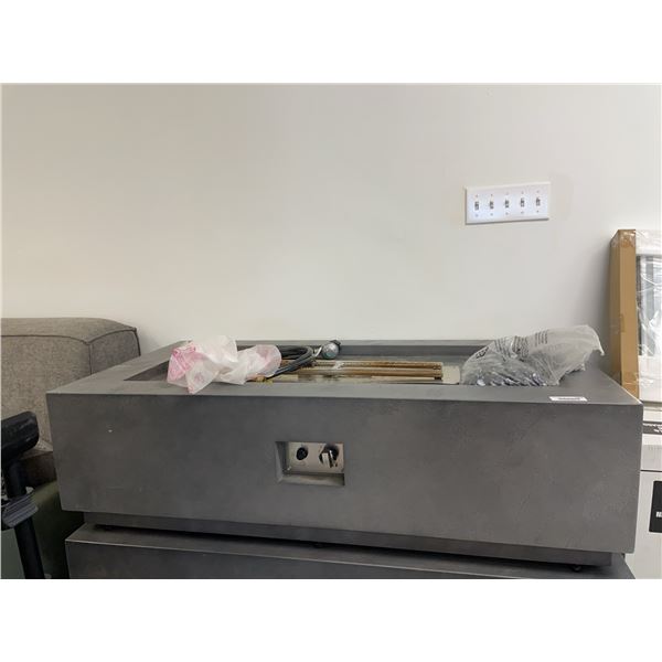 Rectangular Modern Gas Fire Pit Table with Burner