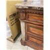 Image 3 : Wooden Chest With Marble Top, 3 Drawers